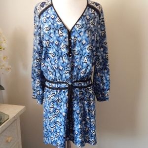 NWT Veronica Beard Dress Blue Paisley Size 6 Med